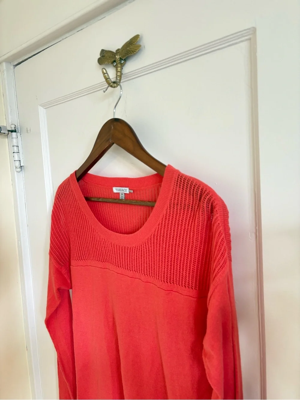 Toad & Co Jacinta‎ Wool Blend Crew Sweater Coral Medium